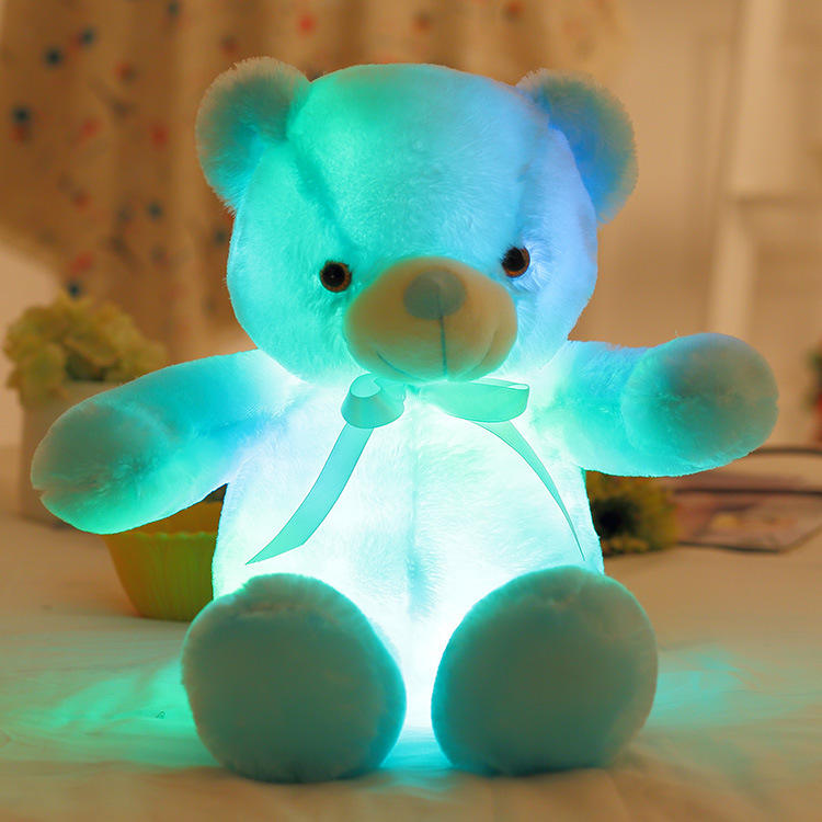Colorful Glowing Rainbow Teddy Bear Doll