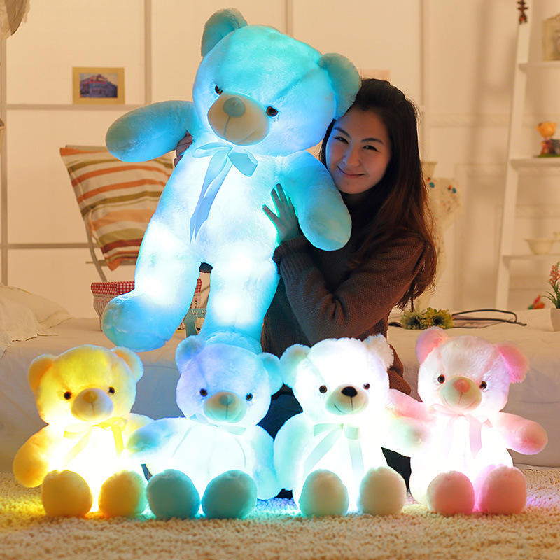 Colorful Glowing Rainbow Teddy Bear Doll